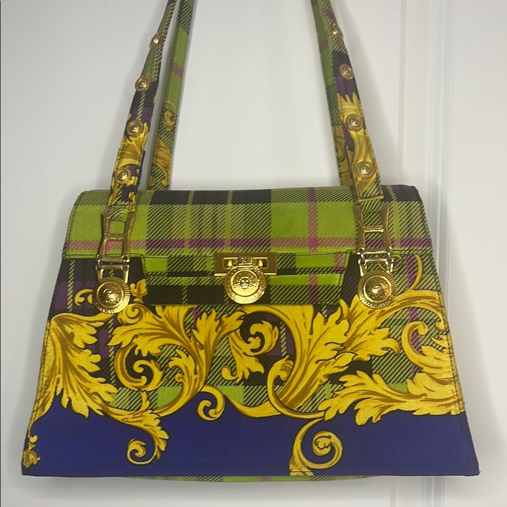Versace Multicolor Baroque Print Women's Shoulder Bag